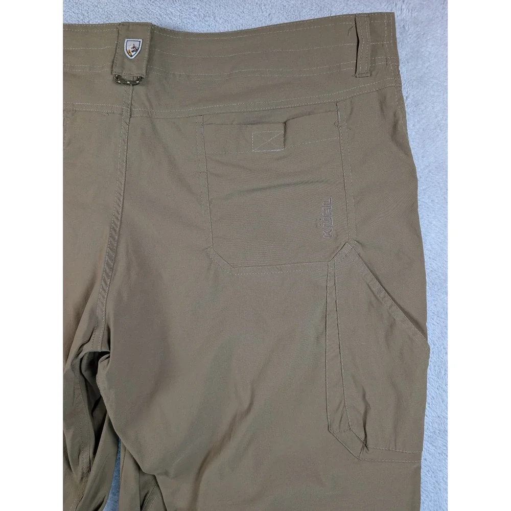 Kuhl Renegade Khaki Tan Cargo Hiking Shorts Mens 42 Style 5121 Nylon Spandex - Picture 11 of 13